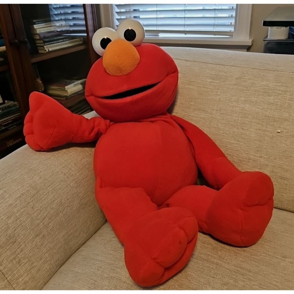 Elmo Plush Big Book Stuffed Toy Huge 30" Sesame Street Fisher Price Vintage 2002